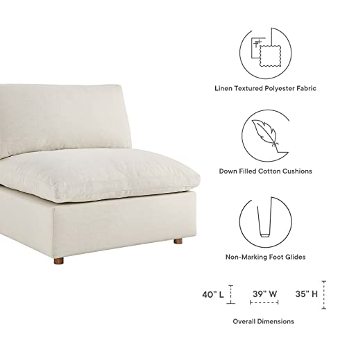 Modway Commix Down-Filled Overstuffed Upholstered 3-Seater Sofa