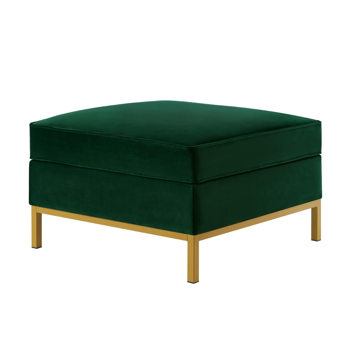 24KF Large Square Couch Ottoman Velvet Ottoman, Upholstered Velvet Padded Cushion Ottoman Table,Large Foot Rest for Couch, Couch Ottoman for Living Room-Jade