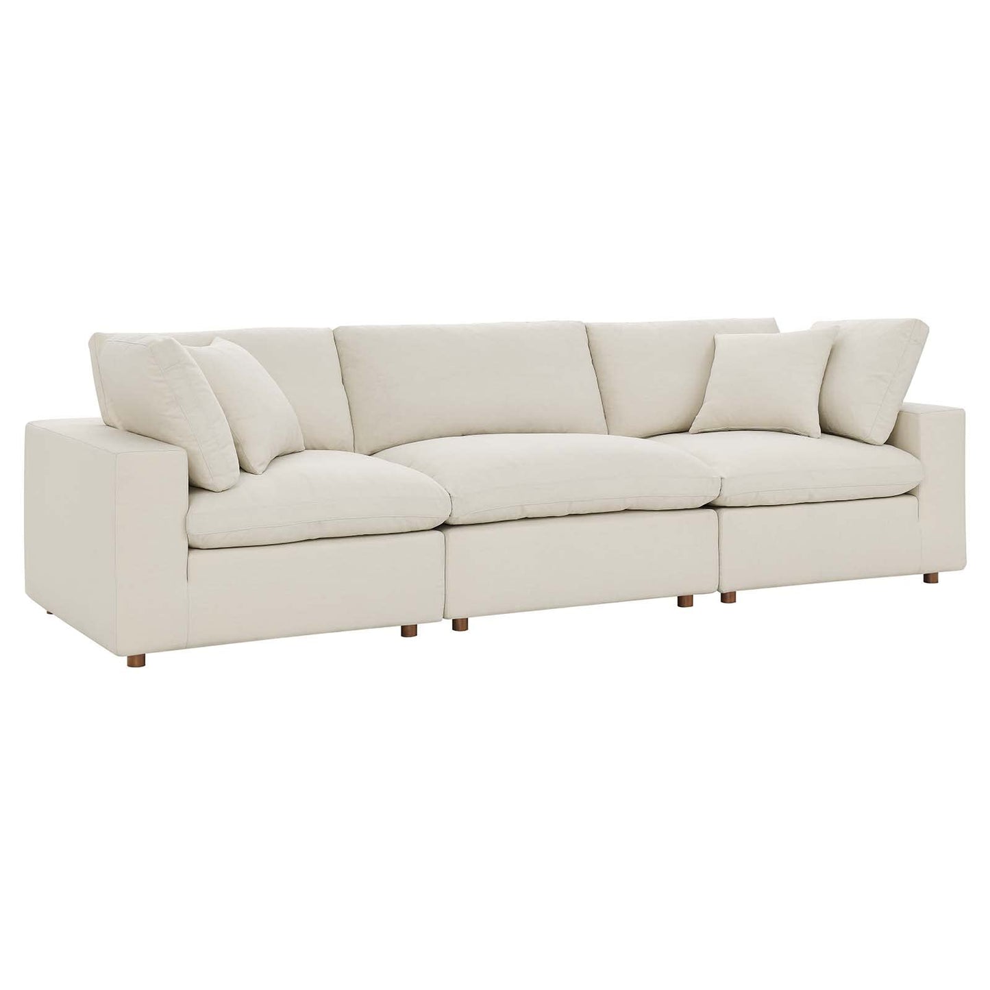 Modway Commix Down-Filled Overstuffed Upholstered 3-Seater Sofa