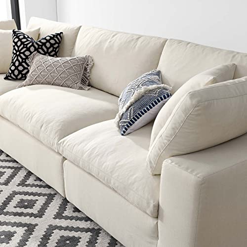 Modway Commix Down-Filled Overstuffed Upholstered 3-Seater Sofa