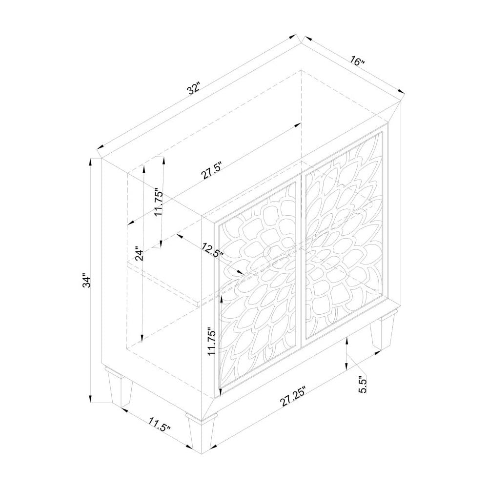 Coaster Furniture Accent Cabinet White 953347