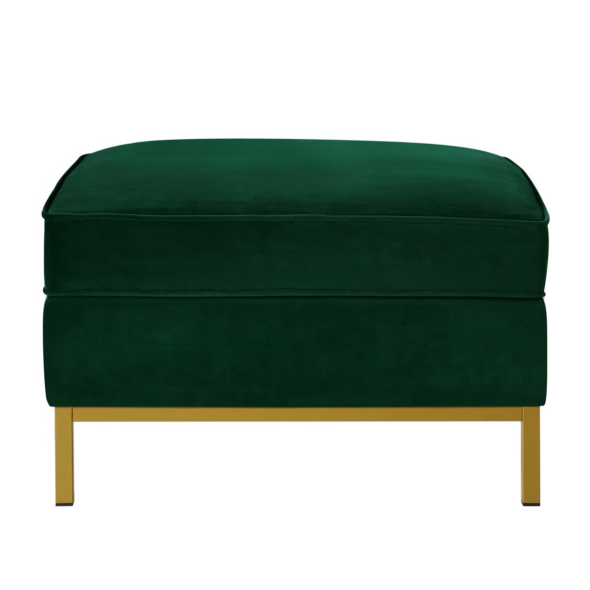 24KF Large Square Couch Ottoman Velvet Ottoman, Upholstered Velvet Padded Cushion Ottoman Table,Large Foot Rest for Couch, Couch Ottoman for Living Room-Jade