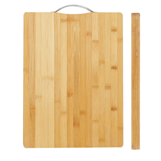 Natural Bamboo Cutting Board With Handle (Large（16×12inches）)