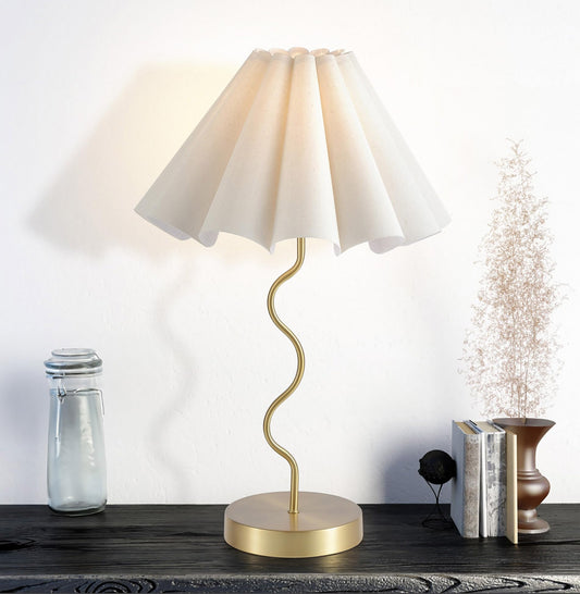 EOEYYOYB Table Lamps for Bedroom Modern Single Table Lamp for Night Stands Beside Lamps Living Room End Table Lamp (Gold)