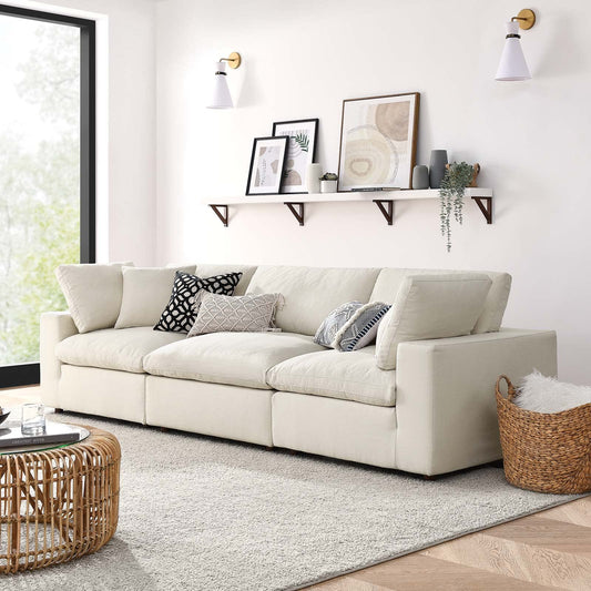 Modway Commix Down-Filled Overstuffed Upholstered 3-Seater Sofa