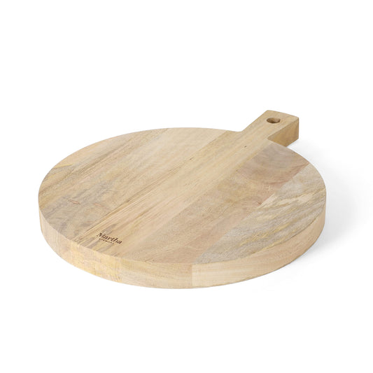 Martha Stewart Kindale 18" x 14" Cutting Charcuterie Board - Round - Mango Wood